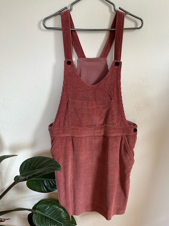 Frank & Oak Dresses & Skirts - Frank & Oak Pink Corduroy Pinafore Dress